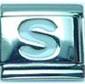 Light blue letter S - Italian charm - Click Image to Close